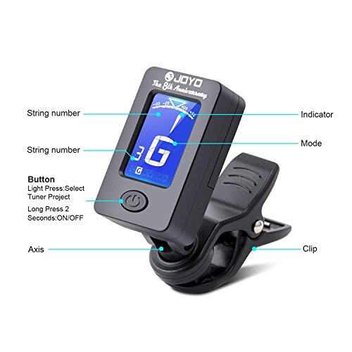 BROTOU Guitar Tuner, Clip-On Tuner Digital Electronic
