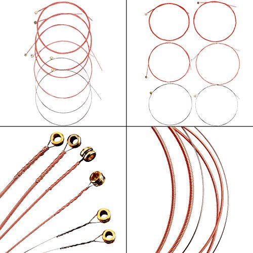 18 Acoustic Guitar Strings: Steel, Brass, and Copper Sets