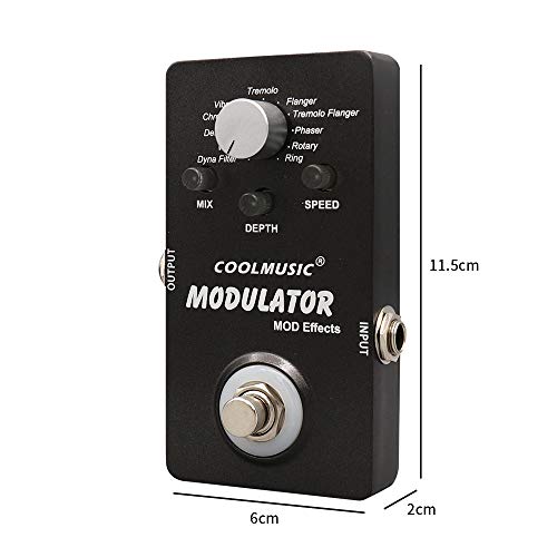Coolmusic A-ME01 Modulator Multi Pedal | 11 Dynamic Effects for Guitarists