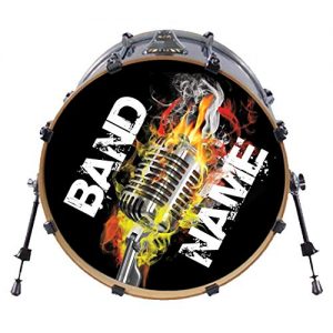 Custom Bass Drum Head DECAL - Many Sizes - Use our stock Designs, or Send us yours. Personalized Drum Set Sticker. Musicians Band (22)