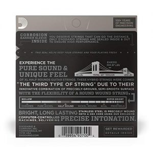 D'Addario Half Round Electric Guitar Strings, Regular Light - Image 2