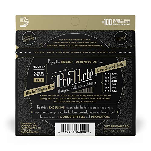 D'Addario Pro-Arte Black Nylon Composite, Flamenco Guitar Strings