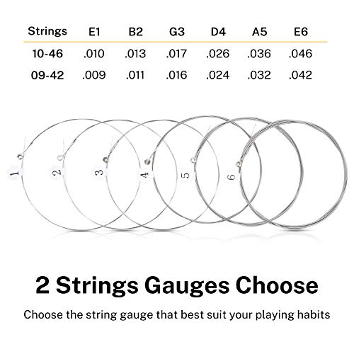 Donner Electric Guitar String Nickel, Wound High Carbon Hex Steel