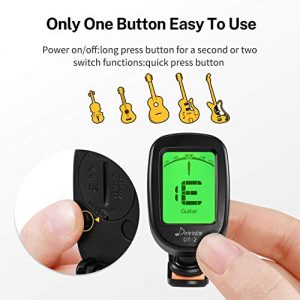 Donner DT-2 Clip-On Guitar Tuner – Accurate Chromatic Tuning for Guitar, Bass, Violin & Ukulele 🎸 - Image 2