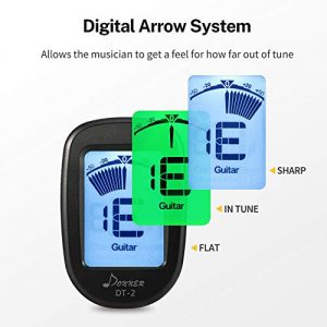 Donner DT-2 Clip-On Guitar Tuner – Accurate Chromatic Tuning for Guitar, Bass, Violin & Ukulele 🎸 - Image 6