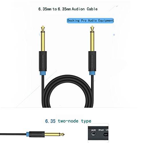 EVNSIX 10FT(6.35mm to 6.35mm) 1/4" Male to 1/4" Male Mono Jack