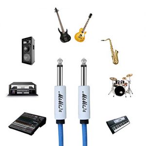 Electric Guitar Instrument Cables 10 Ft- 3 M 1/4 Inch Straight to Right - Image 6