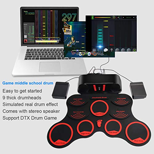 Electronic Drum Set, JEVDES Roll Up Drum Set for Kids