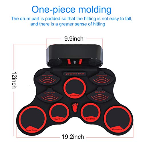 Electronic Drum Set, JEVDES Roll Up Drum Set for Kids