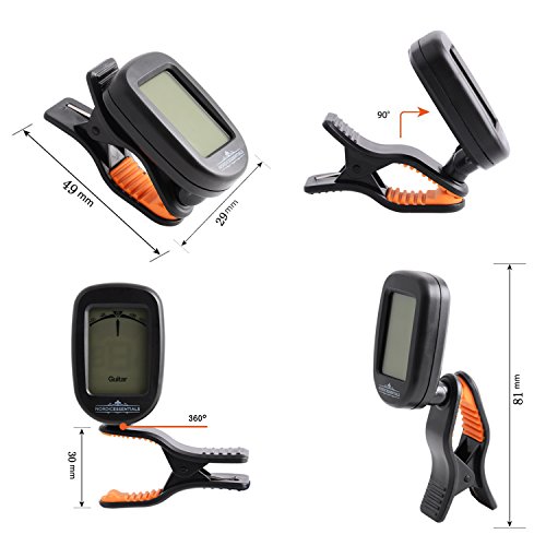 Guitar Tuner (2 Pack) for Acoustic Guitars, Violin, Ukulele