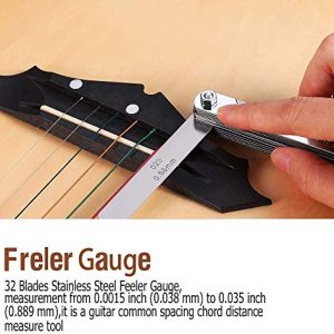 KONIBN 15 Pieces Guitar Luthier Tools Set, Including Guitar Radius Gauge - Image 7