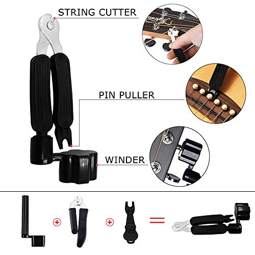 LOMEVE Guitar Accessories Kit Include Acoustic Guitar Strings