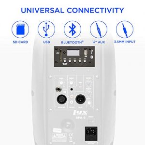 LyxPro SPA-8 Compact 8" Portable PA System, 100-Watt - Image 5