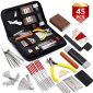 MIFOGE 45Pcs Guitar Repairing Maintenance Tool Kit with Carry Bag Large Care Set of Tools For Acoustic Guitar Electric guitar Ukulele Bass Banjo,Perfect Gift for Music or String Instrument Enthusiast