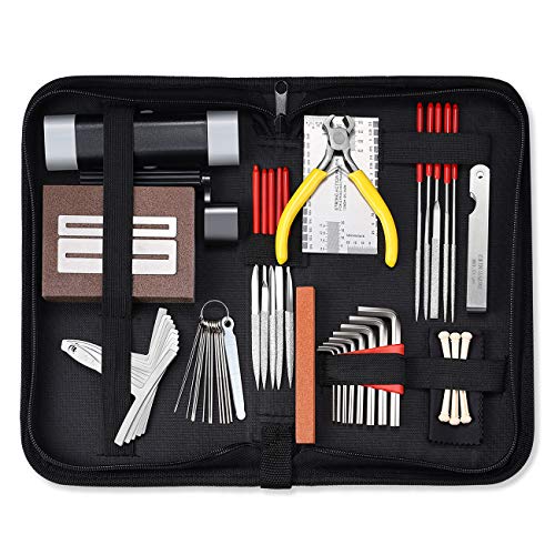 Complete MIFOGE 45-Piece Guitar Repair Tool Kit – The Ultimate Maintenance Set for Guitars, Basses, Ukuleles & More