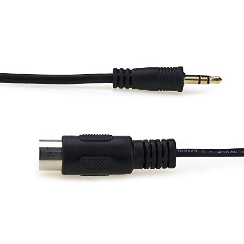 MOBOREST 3.5mm(1/8inch) TRS to 5-Pin DIN MIDI Cable Adapter Connect
