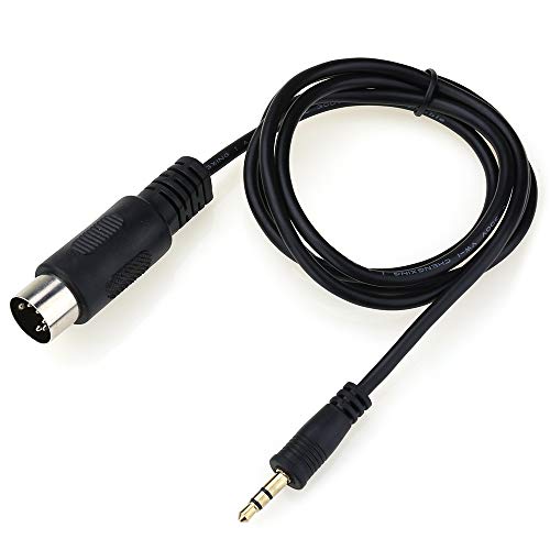 MOBOREST 3.5mm(1/8inch) TRS to 5-Pin DIN MIDI Cable Adapter Connect