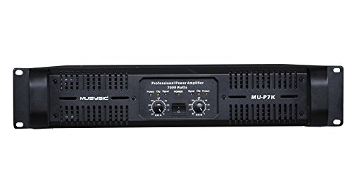 MUSYSIC Professional 2 Channel, 7000 Watts DJ PA Power Amplifier