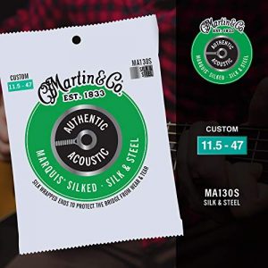 Martin Guitar Authentic Acoustic Custom-Gauge Marquis Silked Strings - Image 4