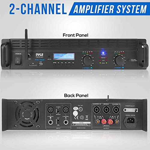 Professional Audio Bluetooth Power Amplifier - 2-Channel