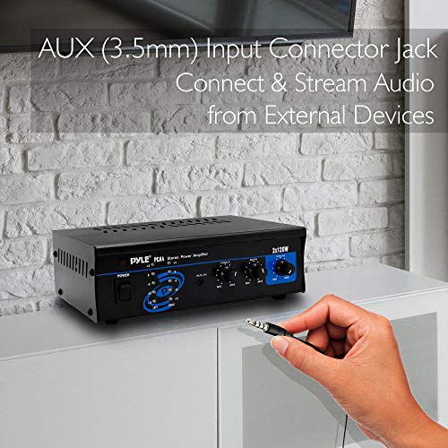 Pyle 2x120 Watt Home Audio Speaker Power Amplifier – Dual Channel Stereo Receiver for Theater & Music 🎶🔊