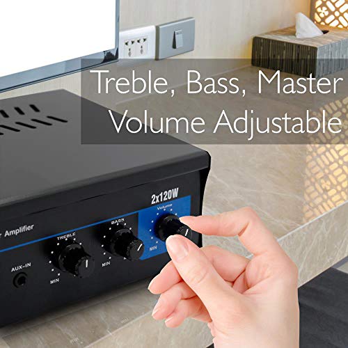 Pyle 2x120 Watt Home Audio Speaker Power Amplifier – Dual Channel Stereo Receiver for Theater & Music 🎶🔊