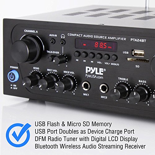 Pyle Upgraded Karaoke Bluetooth, Channel Home Audio Sound