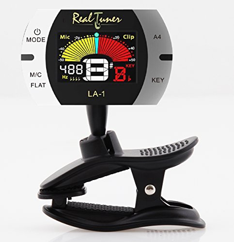 Real Tuner - Chromatic Clip-on Tuner for Guitar, Bass, Violin, Ukulele