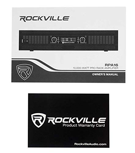 Rockville RPA16 10000 Watt Peak / 3000w RMS, 2 Channel Power Amplifier
