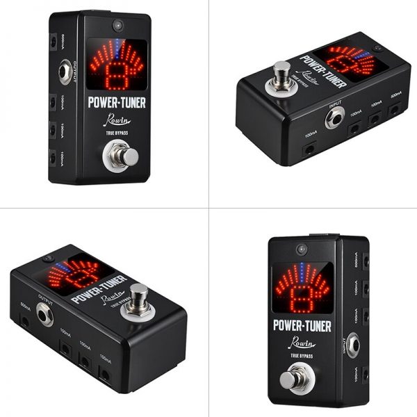 Rowin LT-9 Tuner + Effect Power Supply for Guitar Pedals - 8 Isolated DC 9V Outputs