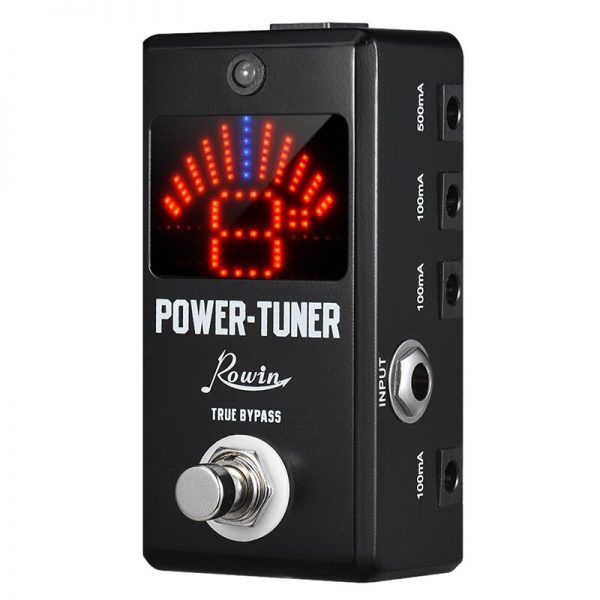 Rowin LT-9 Tuner + Effect Power Supply for Guitar Pedals - 8 Isolated DC 9V Outputs