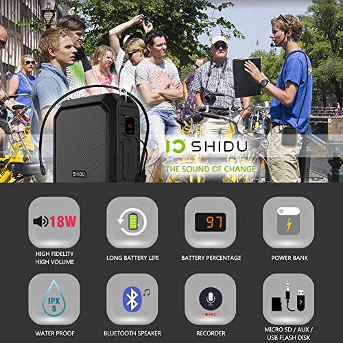 SHIDU Bluetooth Voice Amplifier, Personal Voice Amplifier