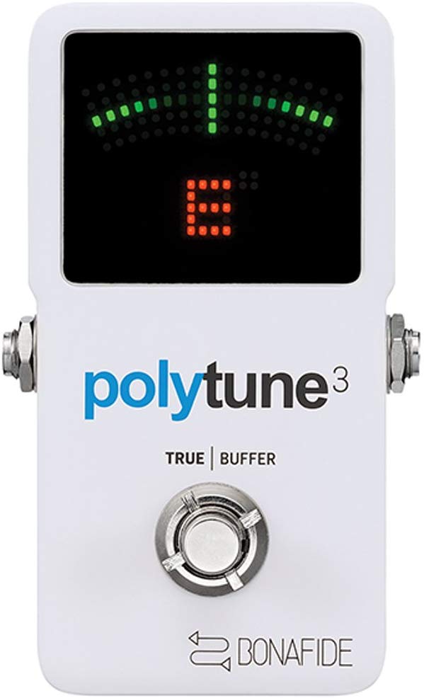 TC Electronic PolyTune 3 Polyphonic LED Guitar Tuner Pedal with Built-in Buffer, Strumming All Strings for Instant Tuning