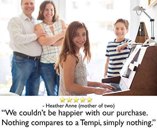 Tempi Mechanical Metronome for Musicians – Accurate Timing, Agility, and Rhythm with Mahogany Grain Design