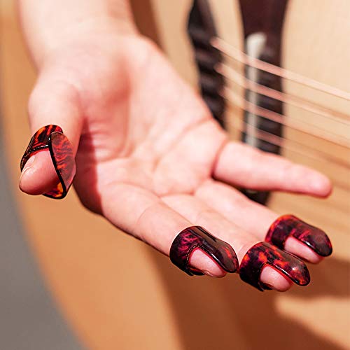 URlighting 8 Pcs Guitar Finger Picks Thumb Picks