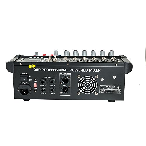 6 Channel 2000 Watt Professional Powered Mixer with USB Slot – Ultimate Sound Control