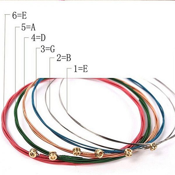 Rainbow Harmony: Colorful Guitar Strings Set ??