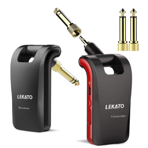 Wireless Freedom: 2.4GHz Wireless Guitar Transmitter and Receiver Stereo 2-in-1 Plugs with 6 Channels - Unleash the Potential of Your Guitar