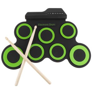 Electric Drum Kit Rock On-the-Go: Portable Electronic Digital USB 7-Pad Roll-Up - Image 3