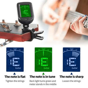 Clip-On LCD Digital Tuner for Bass, Ukulele, Violin, and Banjo – 360° Swivel for Precision Tuning Anywhere - Image 3