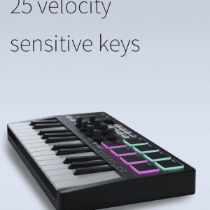 Portable 25-Key MIDI Keyboard Controller with Wireless Function & RGB Pads for Music Creation - Image 4