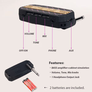 Portable Mini Headphone Bass Guitar Amplifier with 6 Sound Effects – Perfect for Home and Travel Practice - Image 6