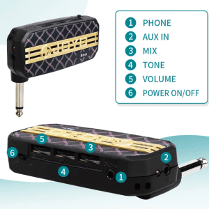 Portable Mini Headphone Bass Guitar Amplifier with 6 Sound Effects – Perfect for Home and Travel Practice - Image 5