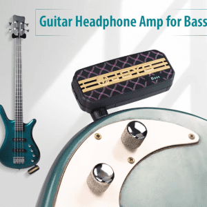 Compact JOYO JA-03 Mini Guitar Amplifier featuring 6 sound effects, MP3 input, and headphone jack for quiet practice sessions.