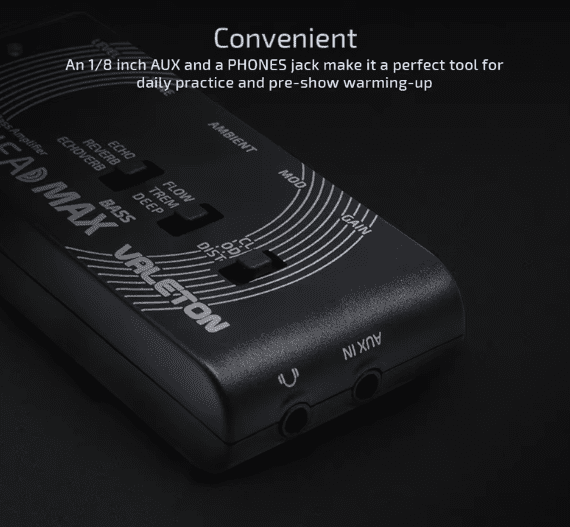 Rushead Max Bass Headphone Amplifier with Multi-Effects – Portable Practice Anywhere with USB Charging