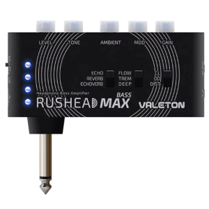 Rushead Max Bass Headphone Amplifier with Multi-Effects – Portable Practice Anywhere with USB Charging