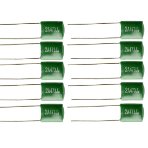 10-Pack 0.047μF Polyester Film Capacitors: Essential for Enhancing Electric Guitar and Bass Tone - Image 3