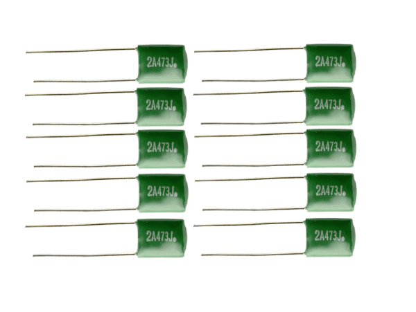 10-Pack 0.047μF Polyester Film Capacitors: Essential for Enhancing Electric Guitar and Bass Tone