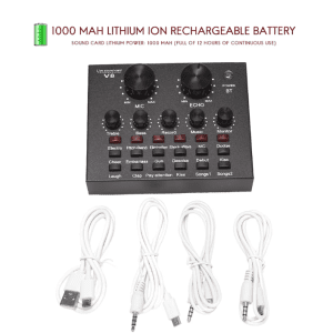 8-Sound Card Audio Set with Bluetooth and Long Battery Life for Mobile Streaming and PC Recording - Image 2