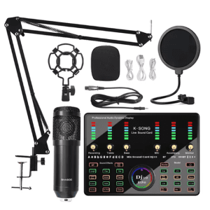 BM 800 Wireless Karaoke Microphone with DJ10 Sound Card – Ideal for Live Streaming and Gaming - Image 4